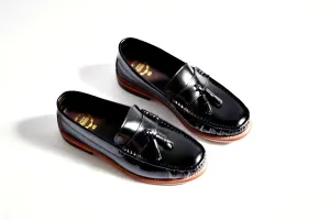 501 Wide-Front Tassel Loafer Black