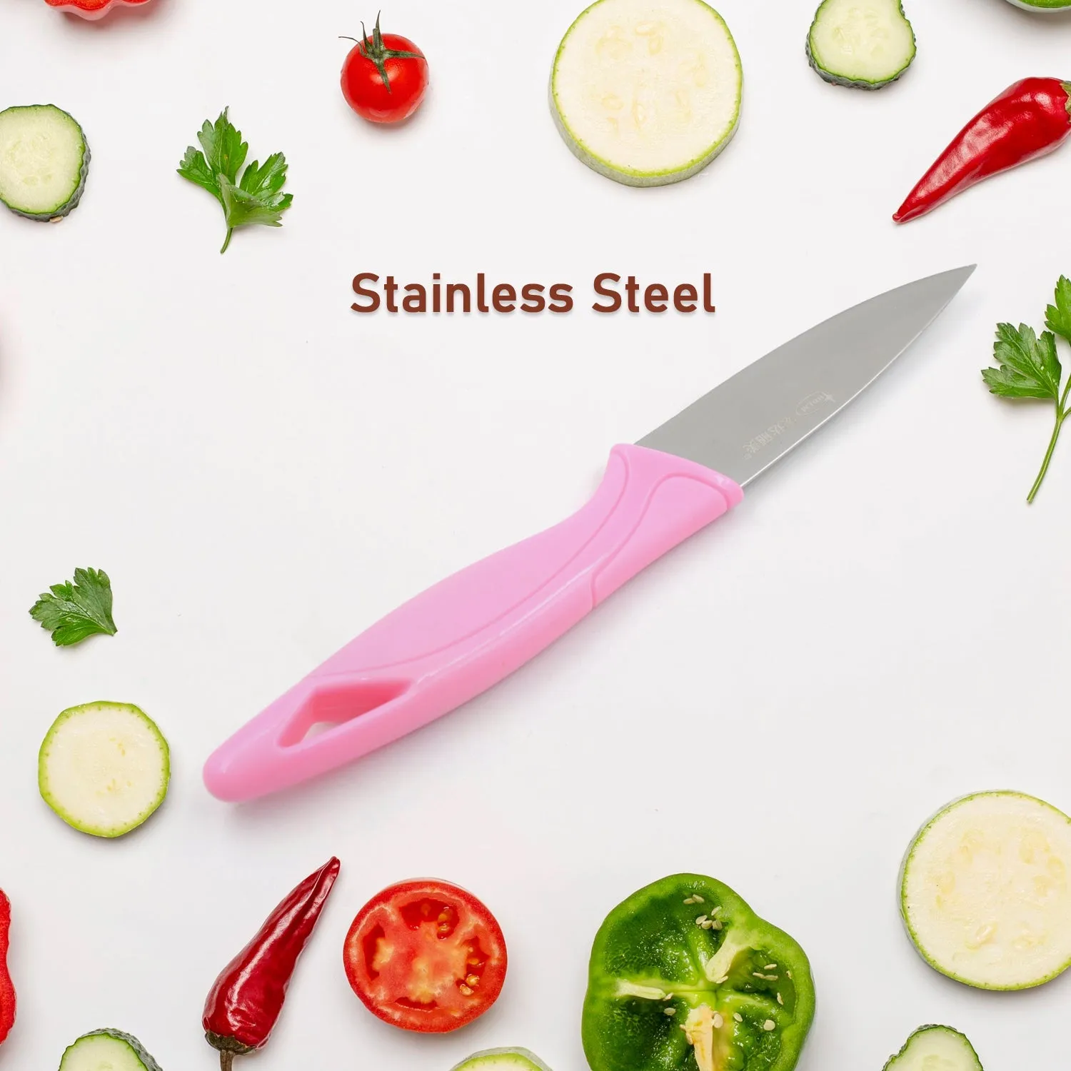 5833 Stainless Steel Fruit Knife, New Sharp and Durable Fruit Knife Small, Comfortable Non-slip Handle, with Protective Cover, Suitable for Most Types of Vegetables and Fruits(1 Pc)