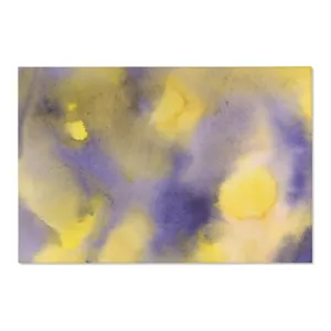 Abstract Boho Area Rug | Lavender Yellow