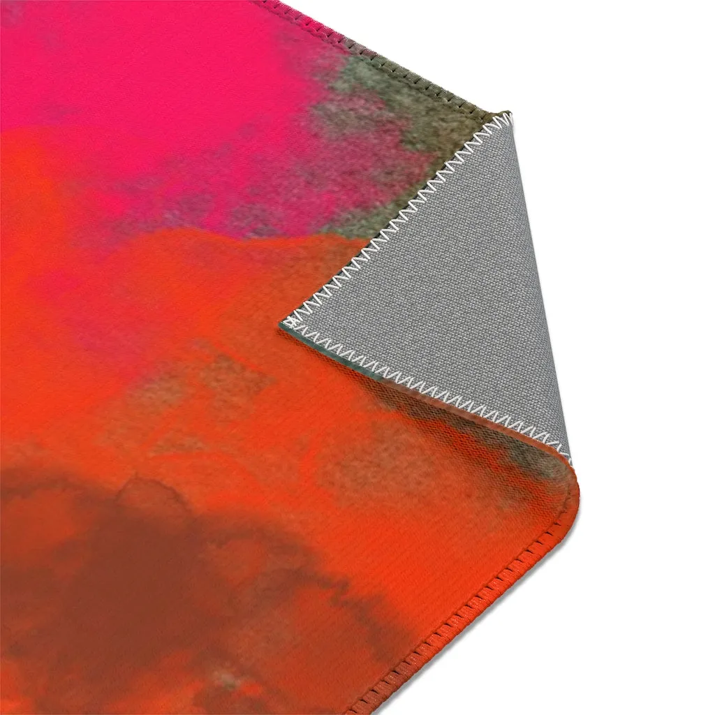 Abstract color tones area rug