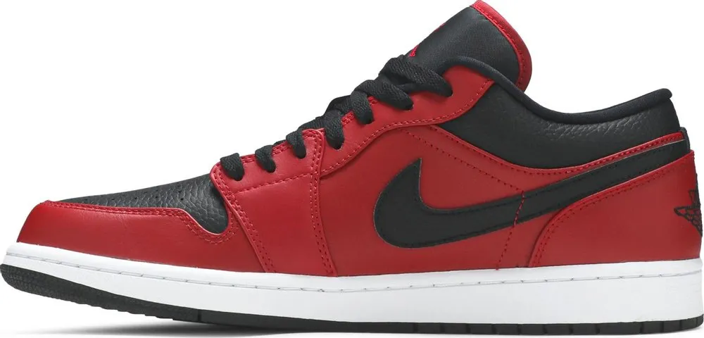 Air Jordan 1 Low 'Reverse Bred Pebbled Swoosh'