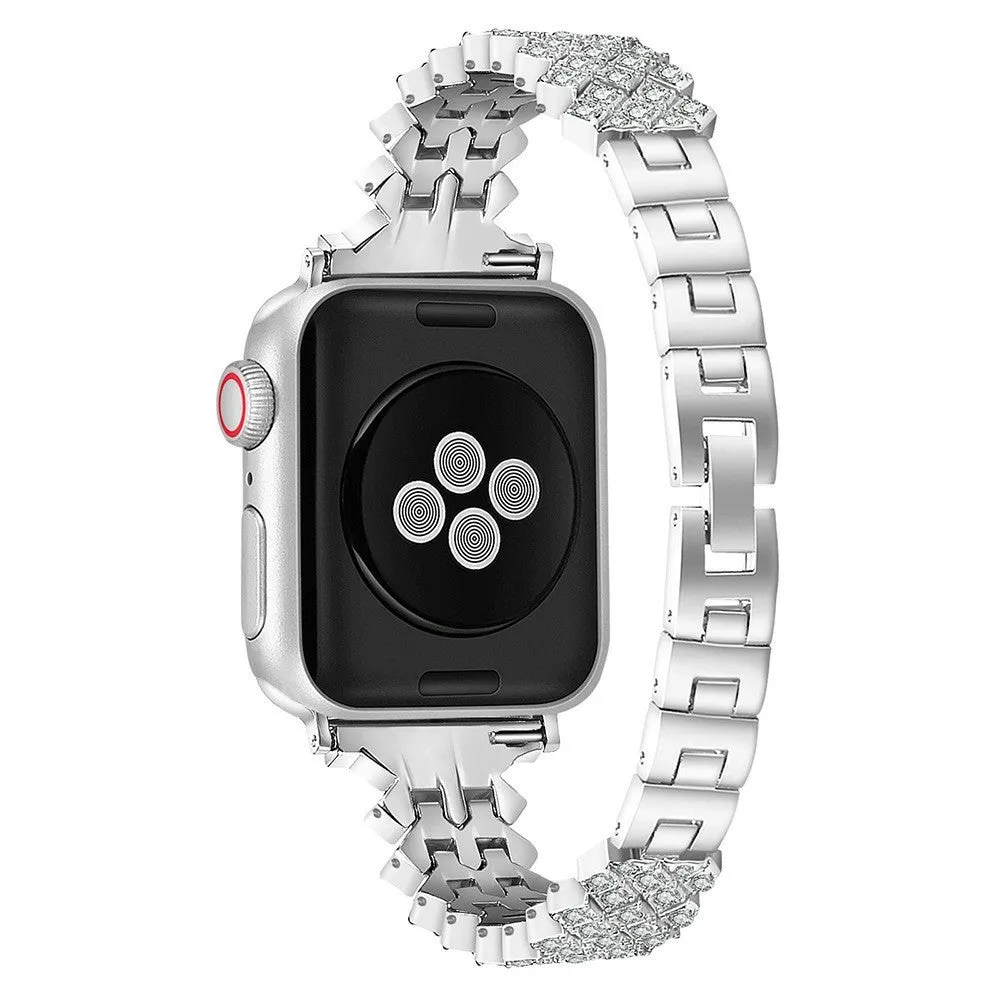 Apple Watch (41mm) rhinestone alloy watch strap - Silver