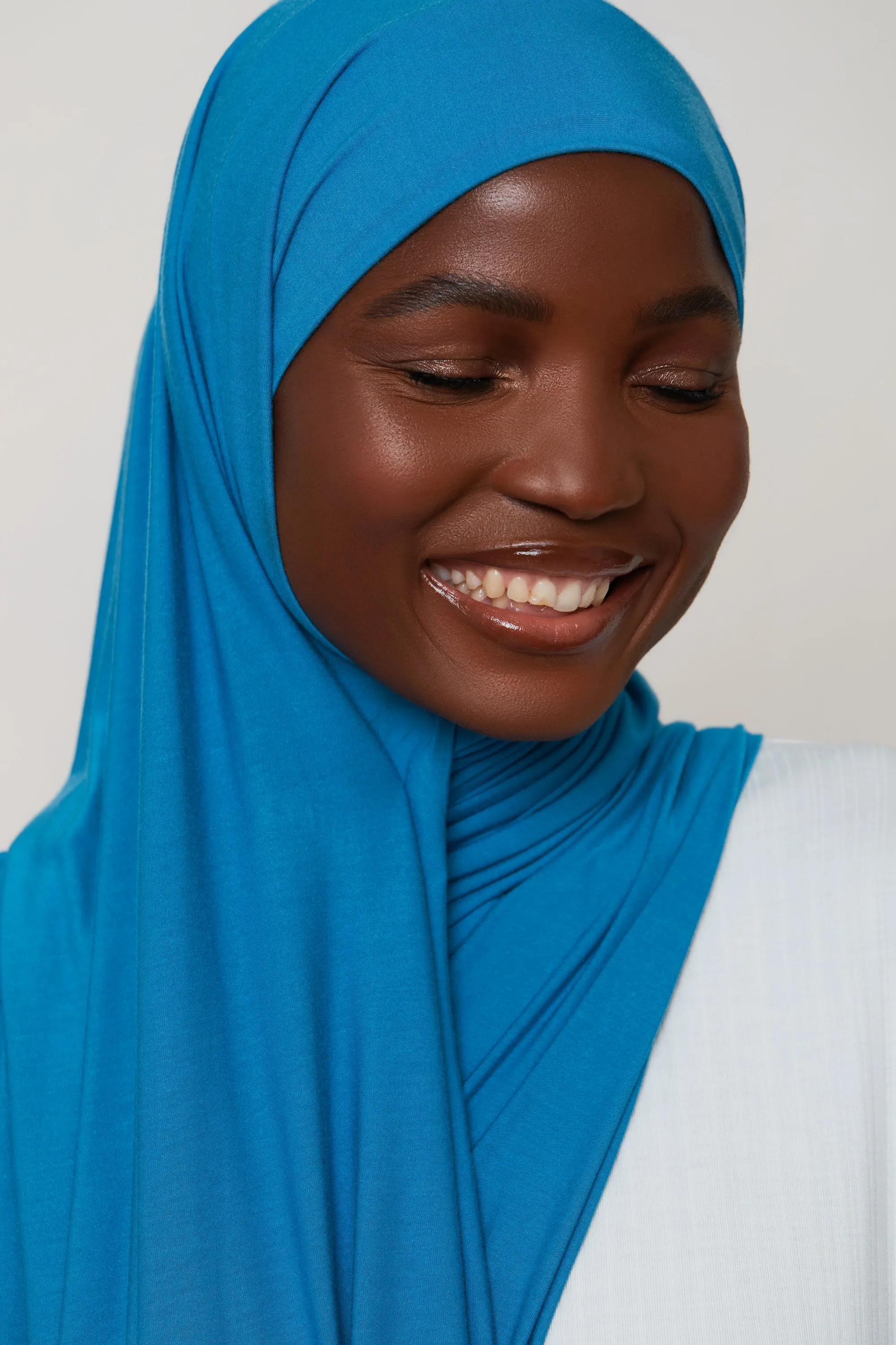 Bamboo Jersey Hijab - Sea of Belize