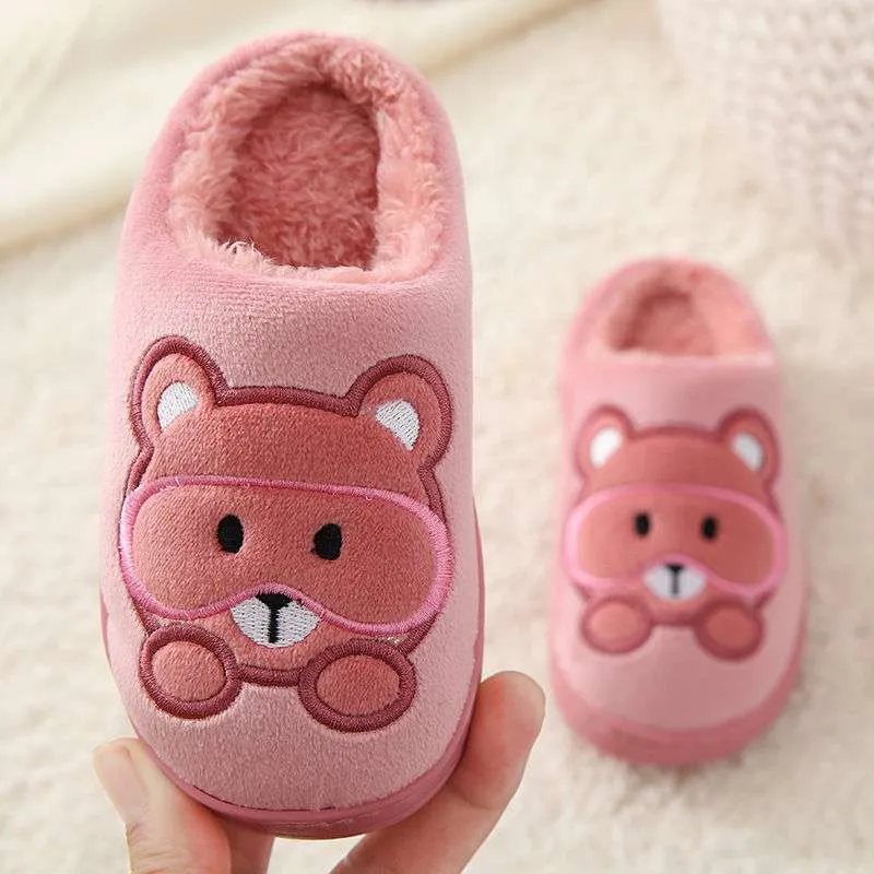 Big Kids Slippers Non-slip Thick Cute Baby Cotton Slippers