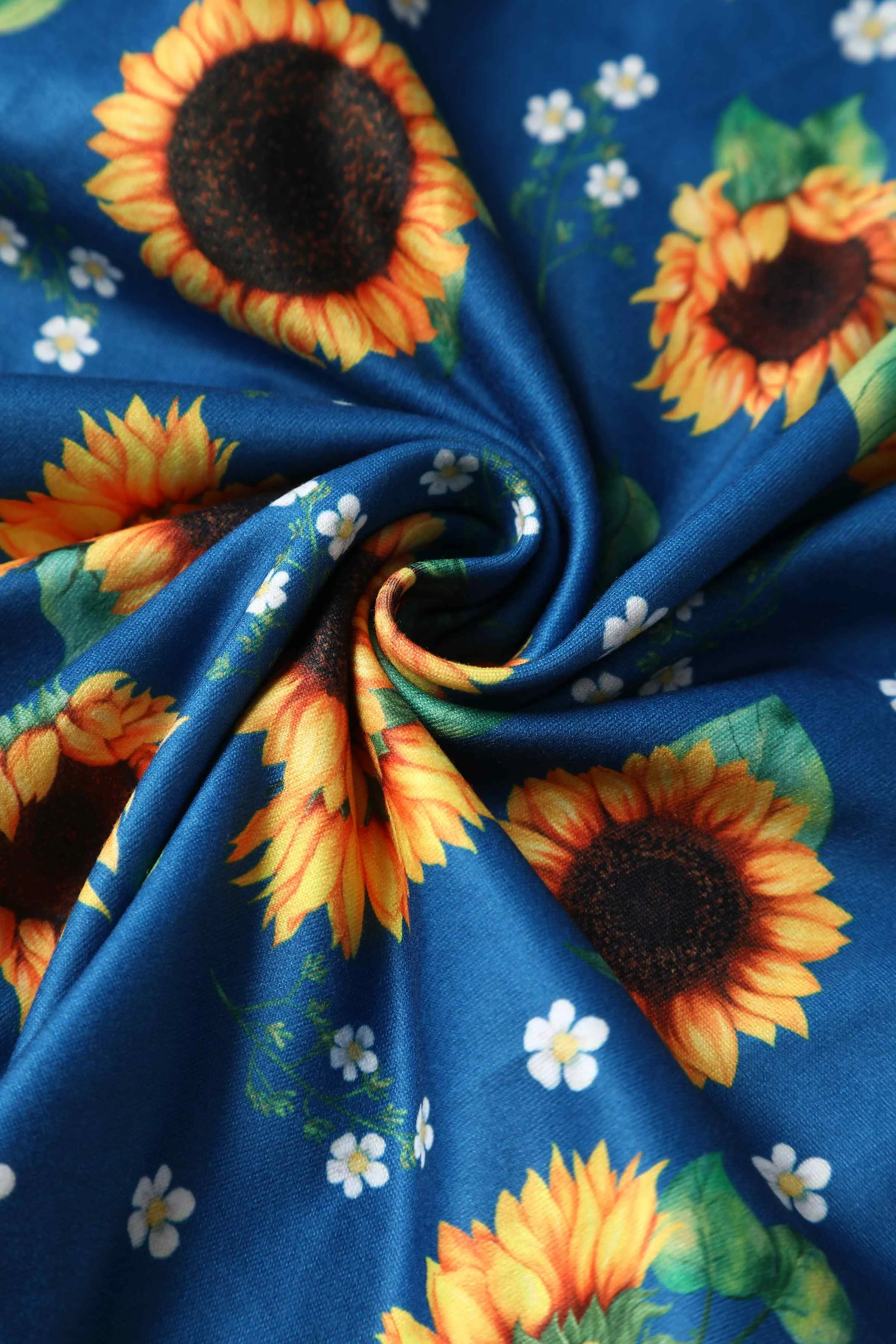 Billie Blue Sunflower Flared Dress