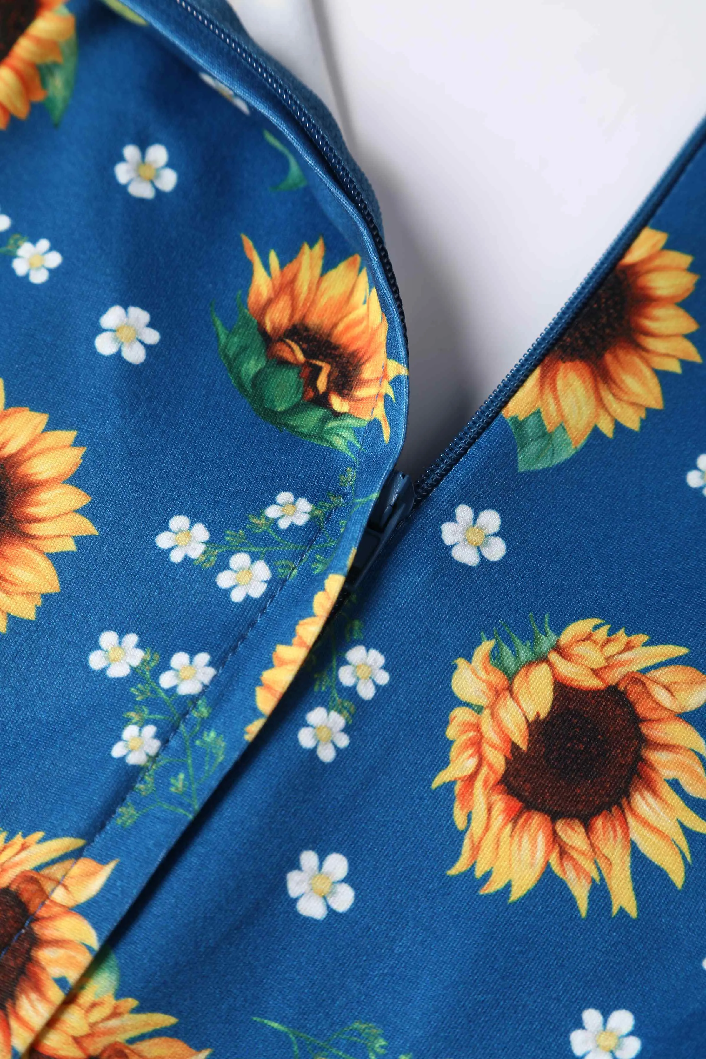 Billie Blue Sunflower Flared Dress