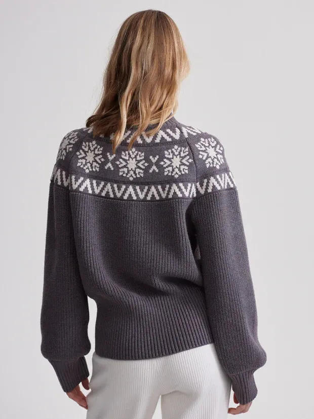 Bowen Fairisle Pullover Grey Marl