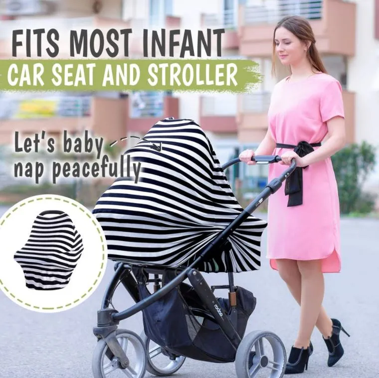 Carseat Canopy - Nursing Cover (Black)