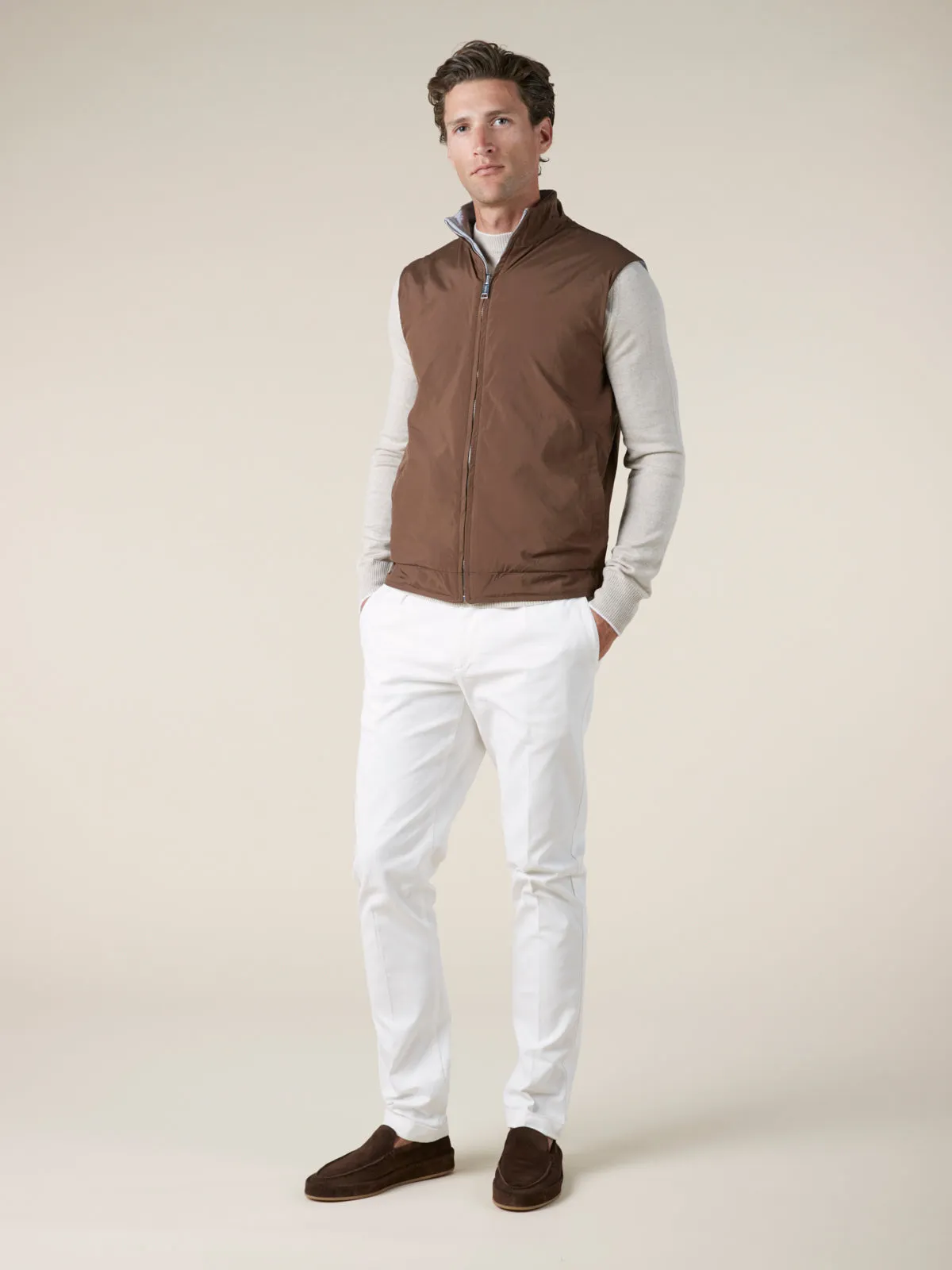 Chocolate Reversible Resort Body Warmer