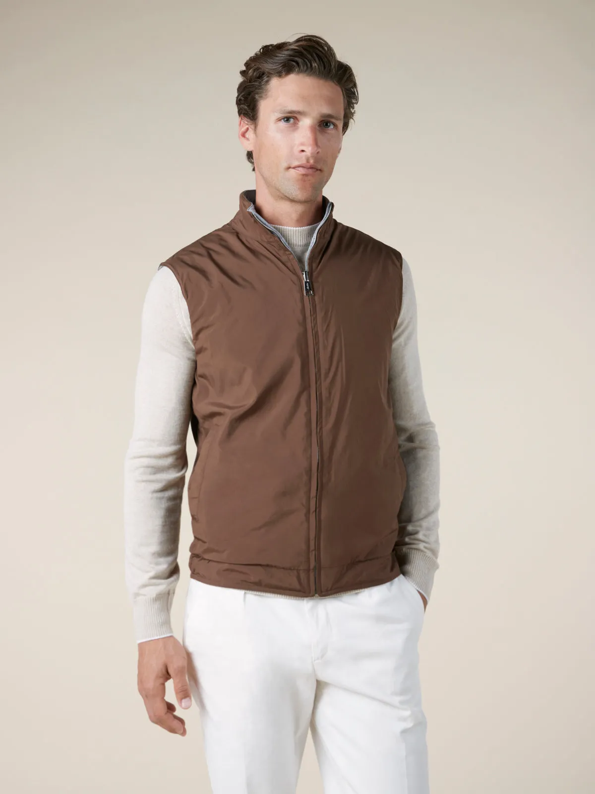 Chocolate Reversible Resort Body Warmer