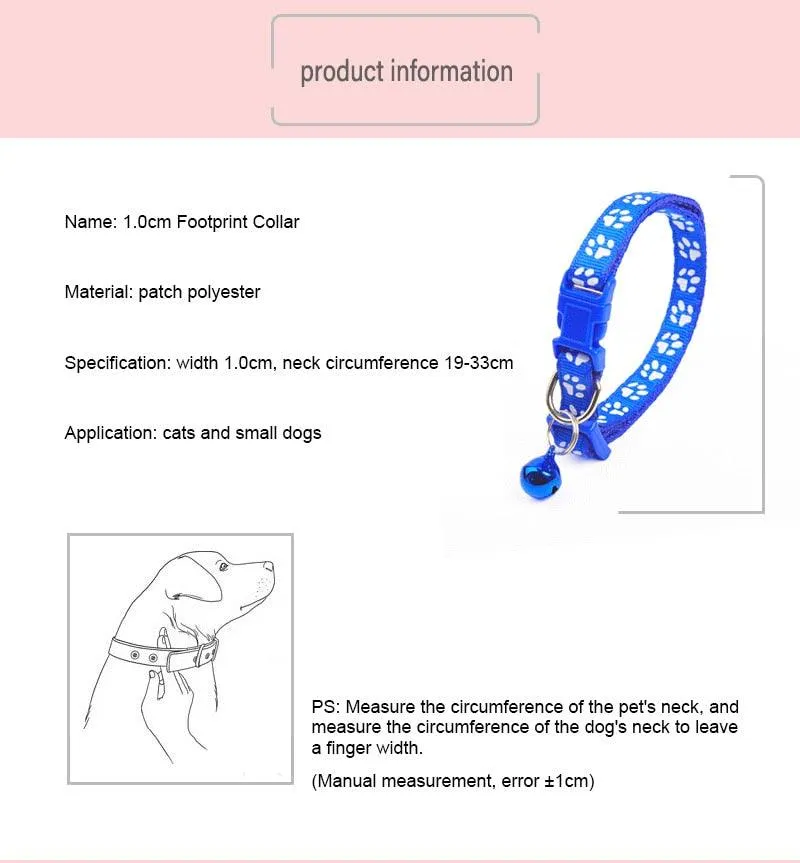 Colorful Adjustable Bell Collar