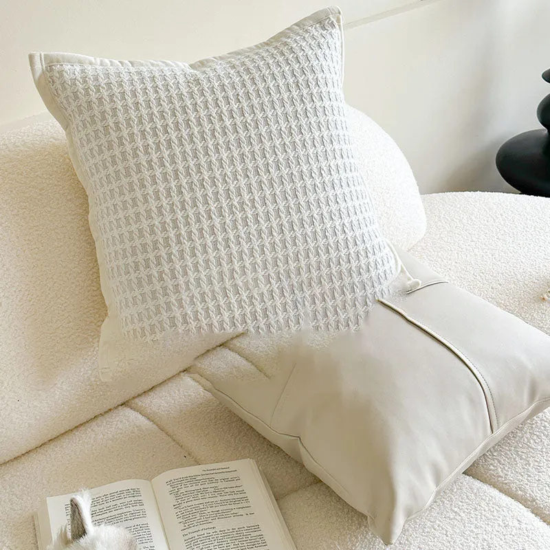 Cream-Colored Throw Pillow