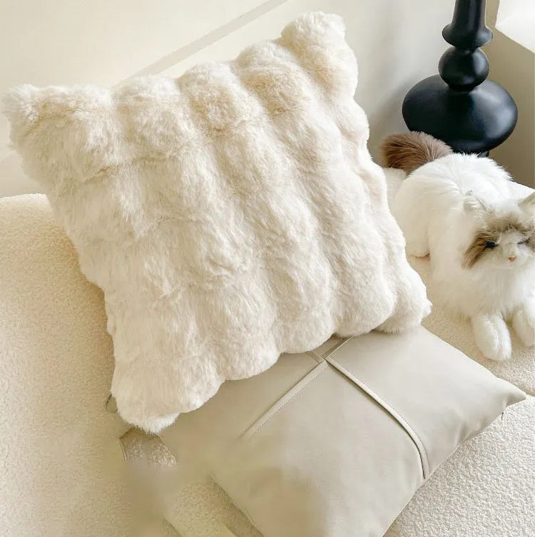 Cream-Colored Throw Pillow