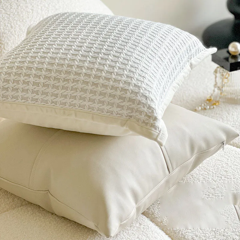 Cream-Colored Throw Pillow