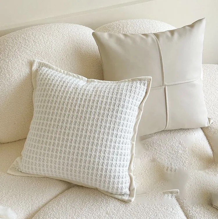 Cream-Colored Throw Pillow