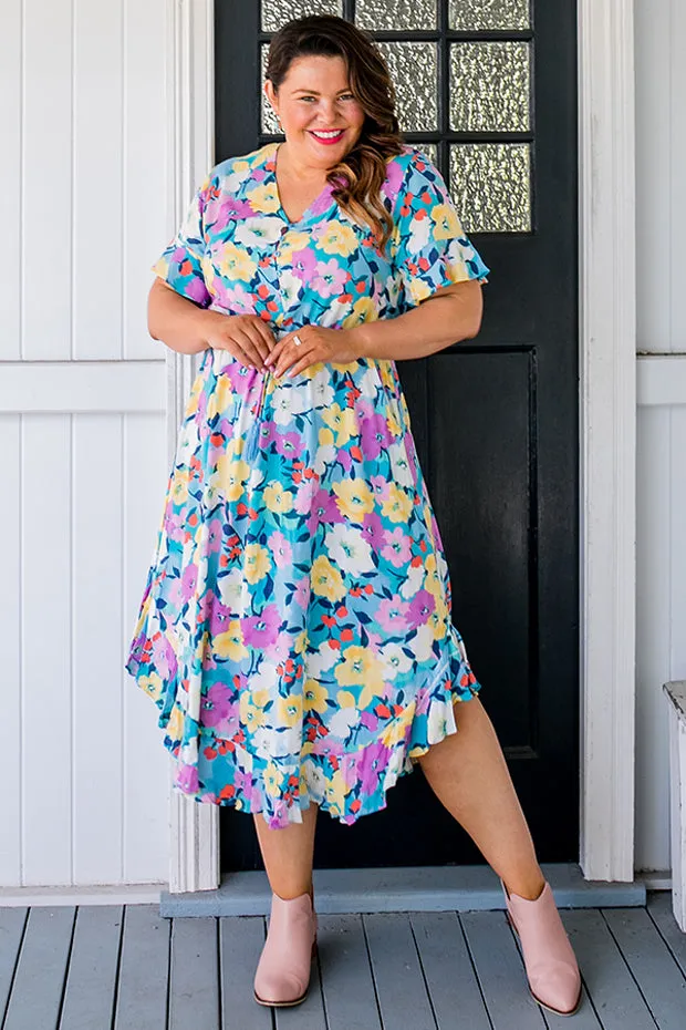 Dionne Chalky Floral Dress