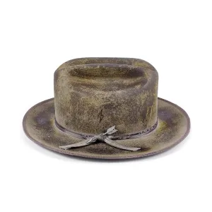 Distressed Wool Fedora-Timeless Elegance