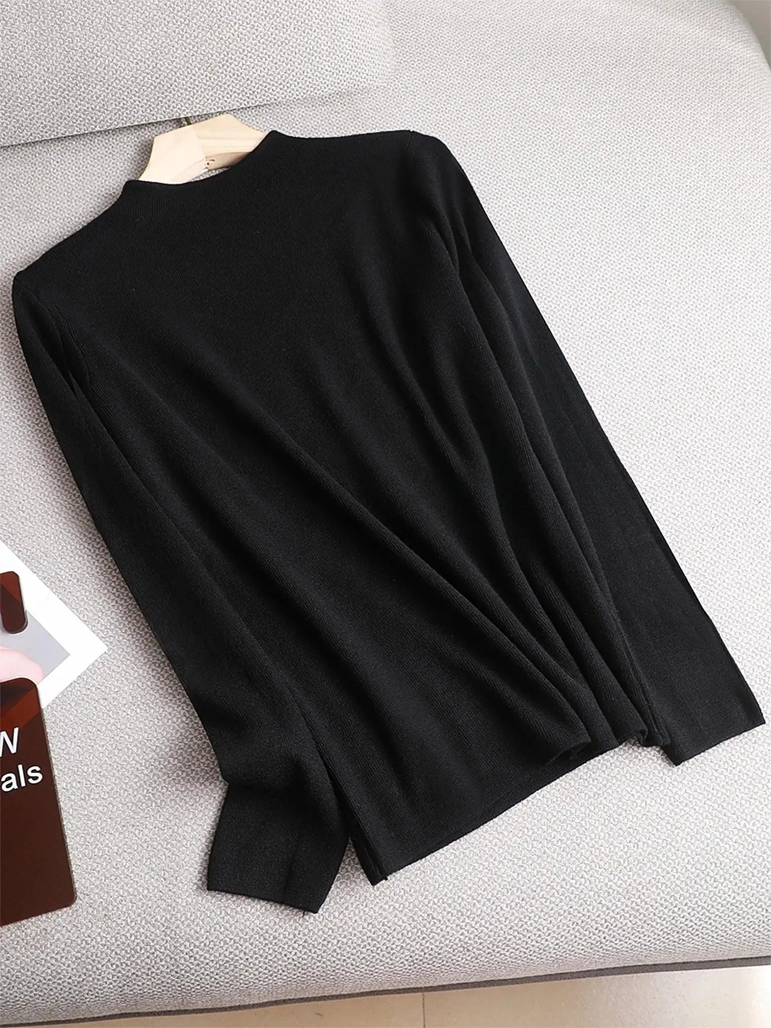 Elegant Mock Neck Pullover: Timeless Chic & Comfortable Knit Sweater