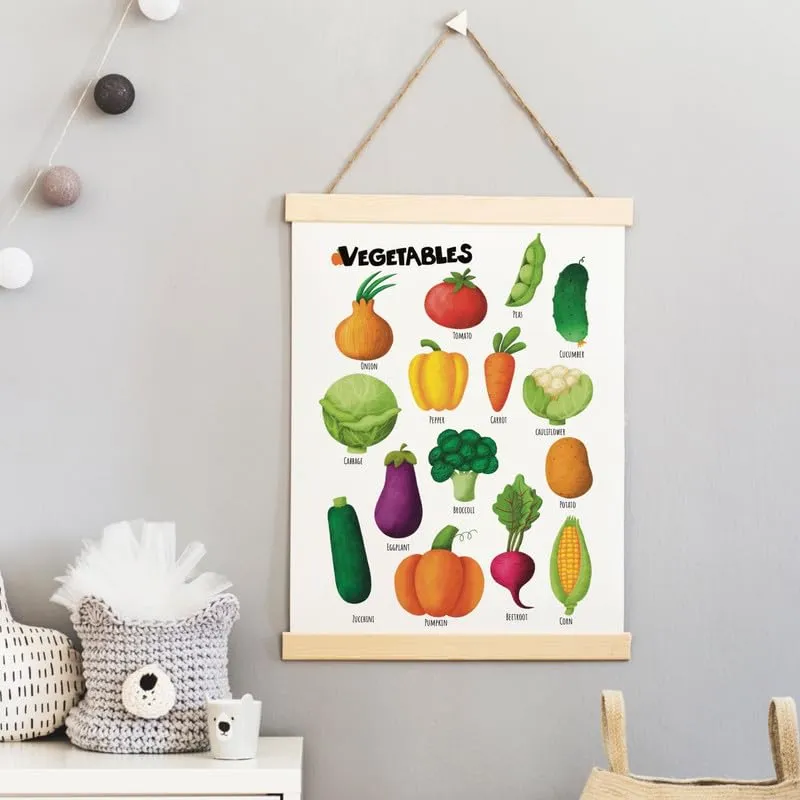 Engaging Vegetables Sticker Poster for Laptop, Tablet, Kids, Phone, Book, Wall - Colorful Wall Art for Kids