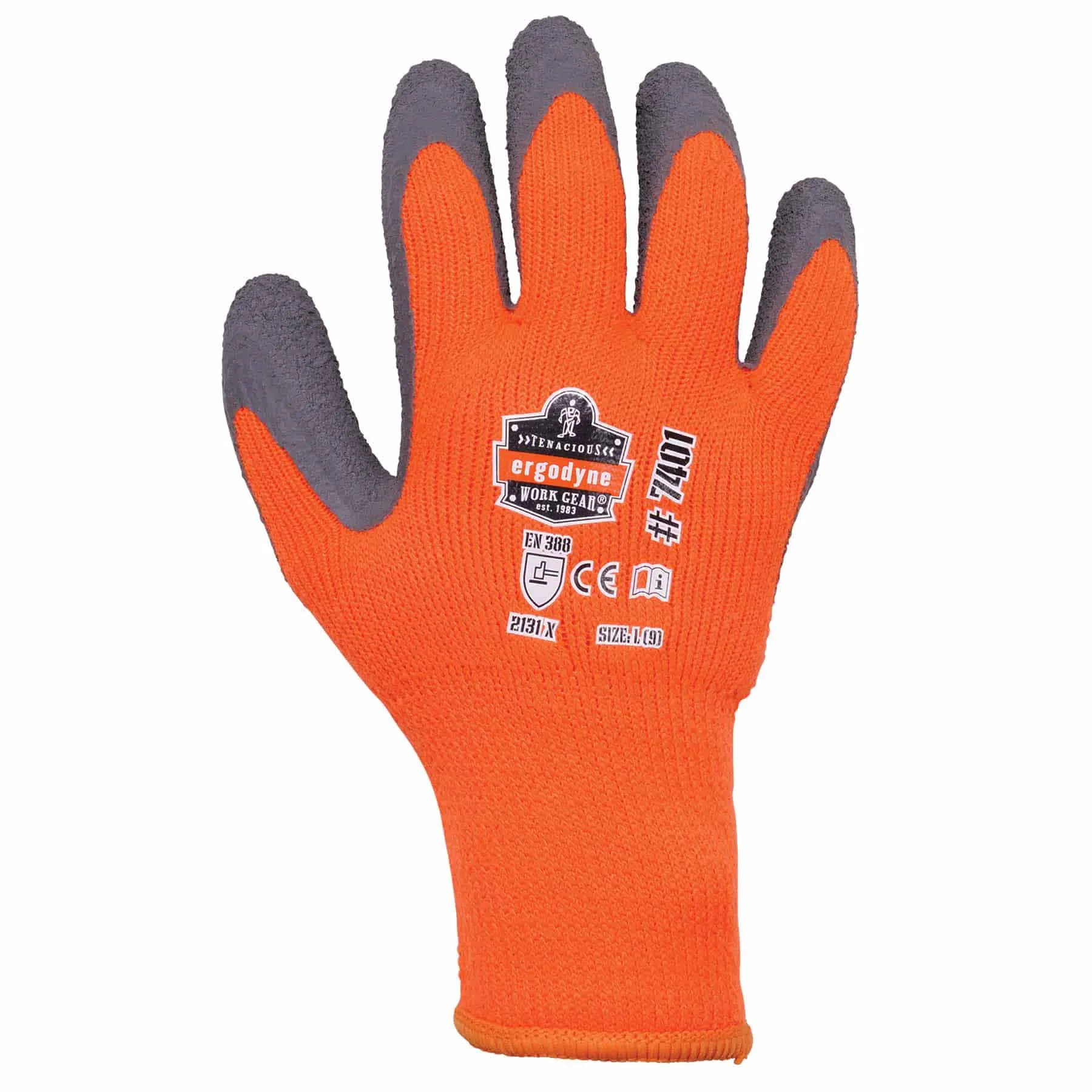 Ergodyne 17896 7401-CASE 2XL Orange Coated Lightweight Winter Gloves 144-Pair