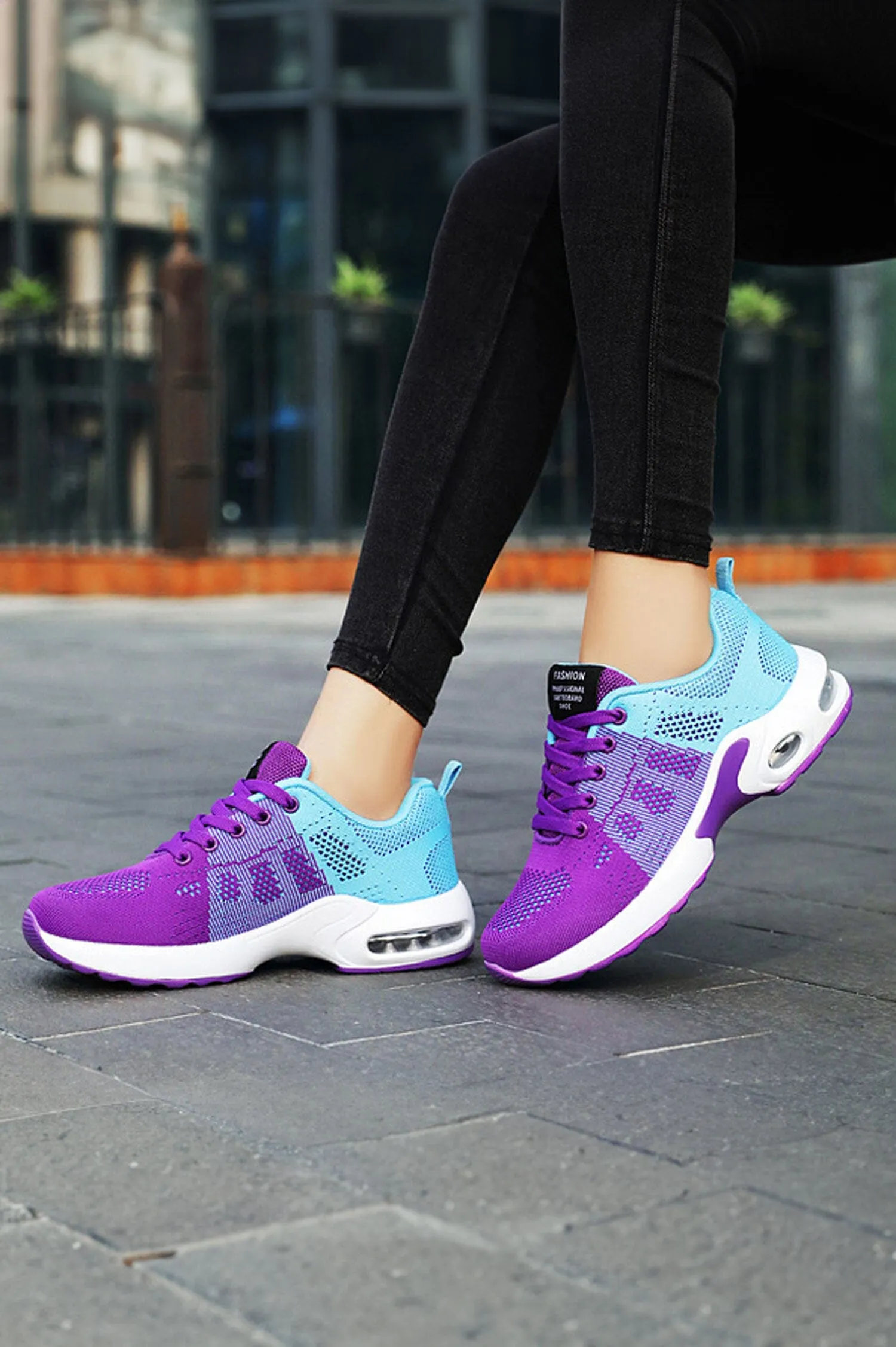 Fashion Women's Air-Cushioned Lace-Up Sneakers