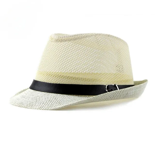 Hollow breathable Straw Trilby Hat