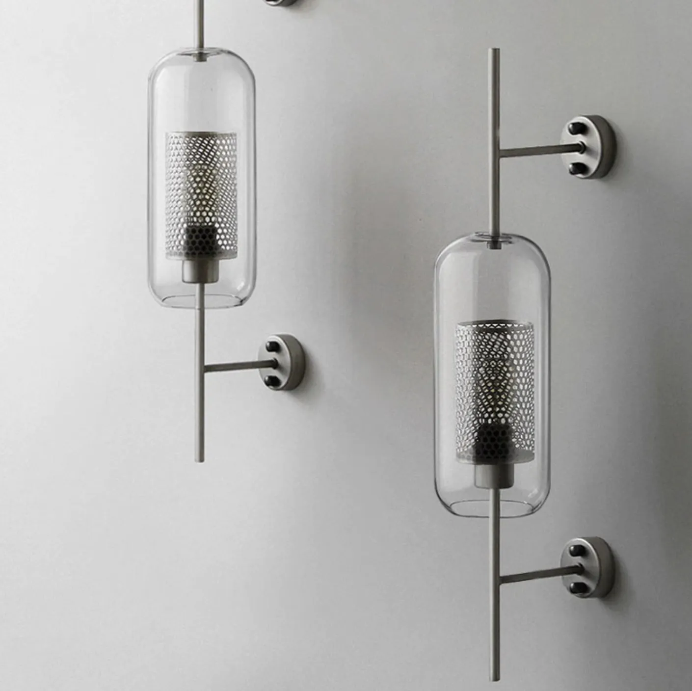 Honeycomb Glass & Metal Sconce Light - Final Sale