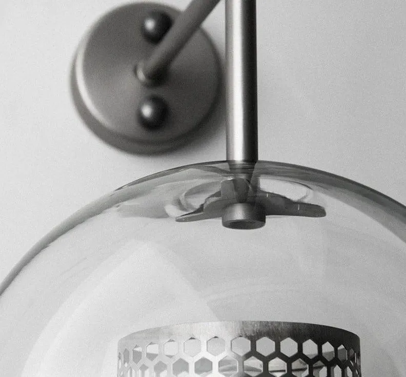 Honeycomb Glass & Metal Sconce Light - Final Sale