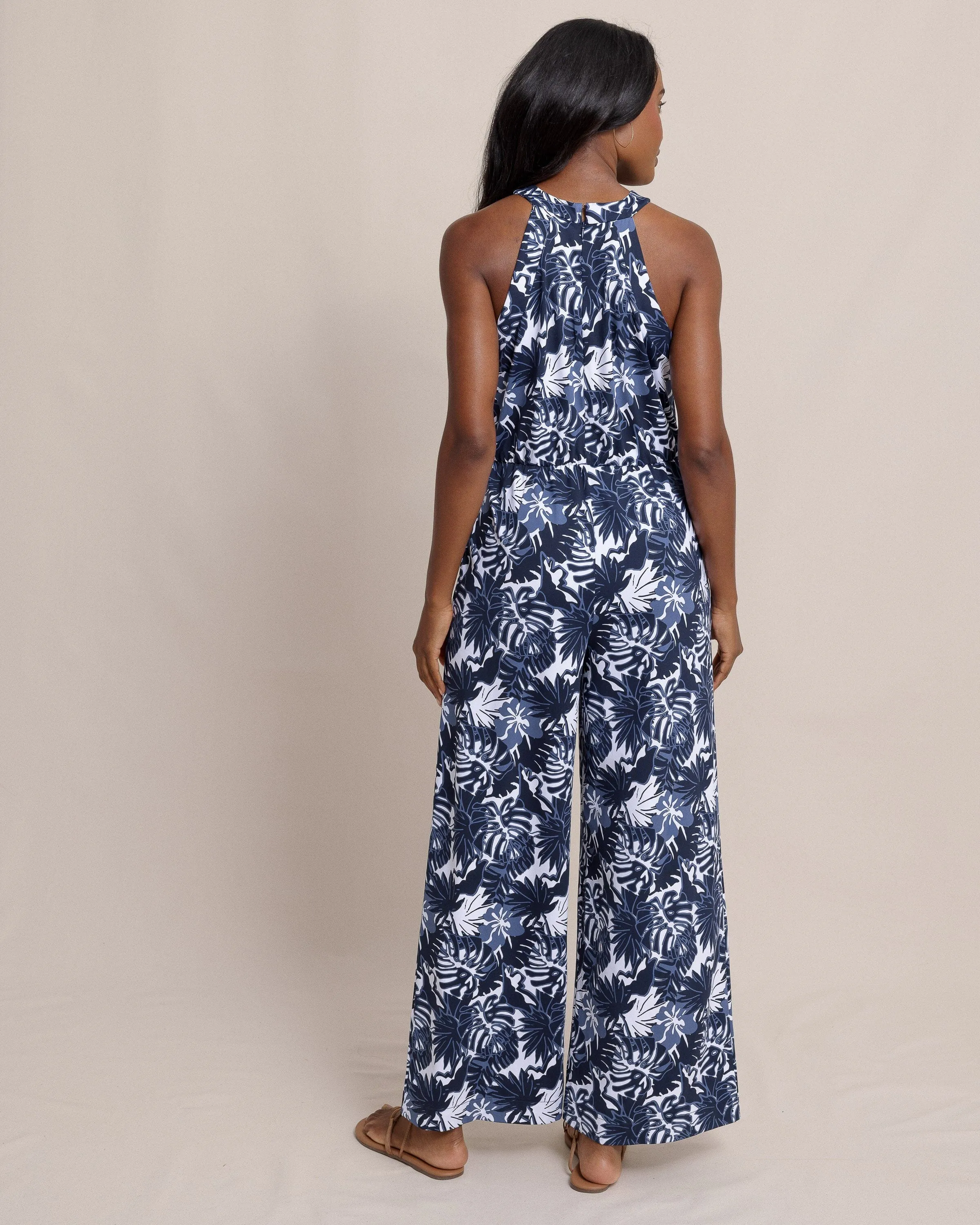 Karrigan Grand Palms Printed Performance Jumpsuit