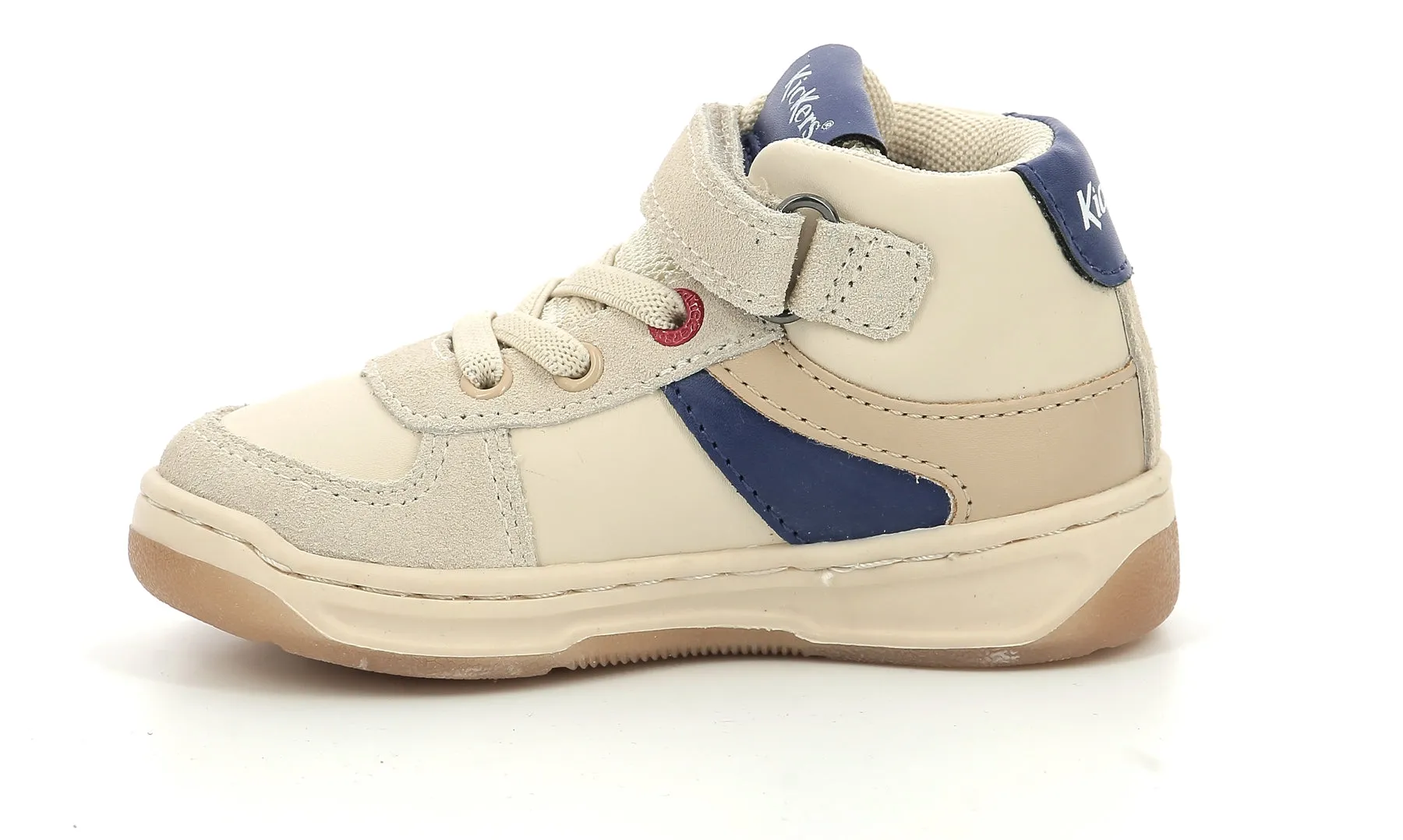 KICKERS KICKALIEN Beige Bleu Chaussures Hautes Sneakers