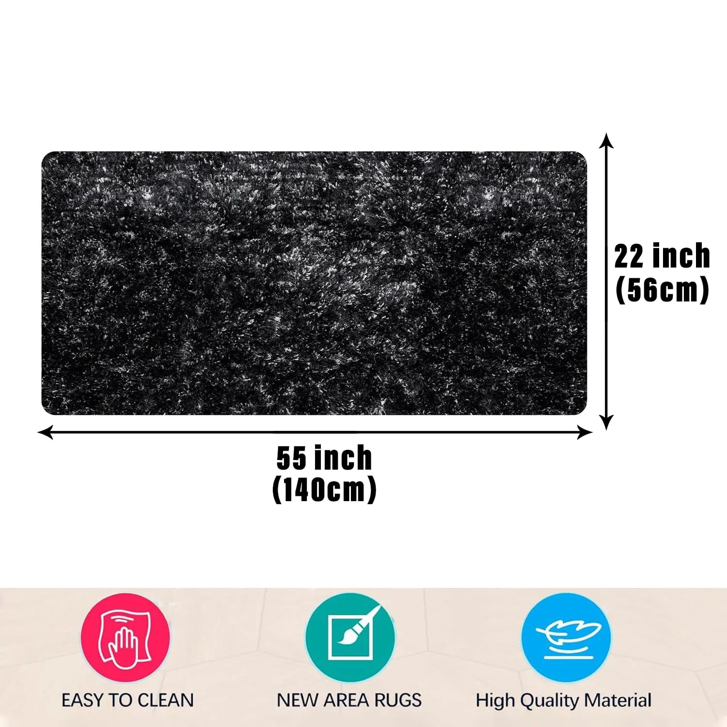 Kuber Industries Runner | Bedside Runner for Bedroom | Runner for Living Room | Lexus Home Decor Carpet Runner | Anti Skid Carpet Rug Mat | Kitchen Runner | 22x55 | Gray