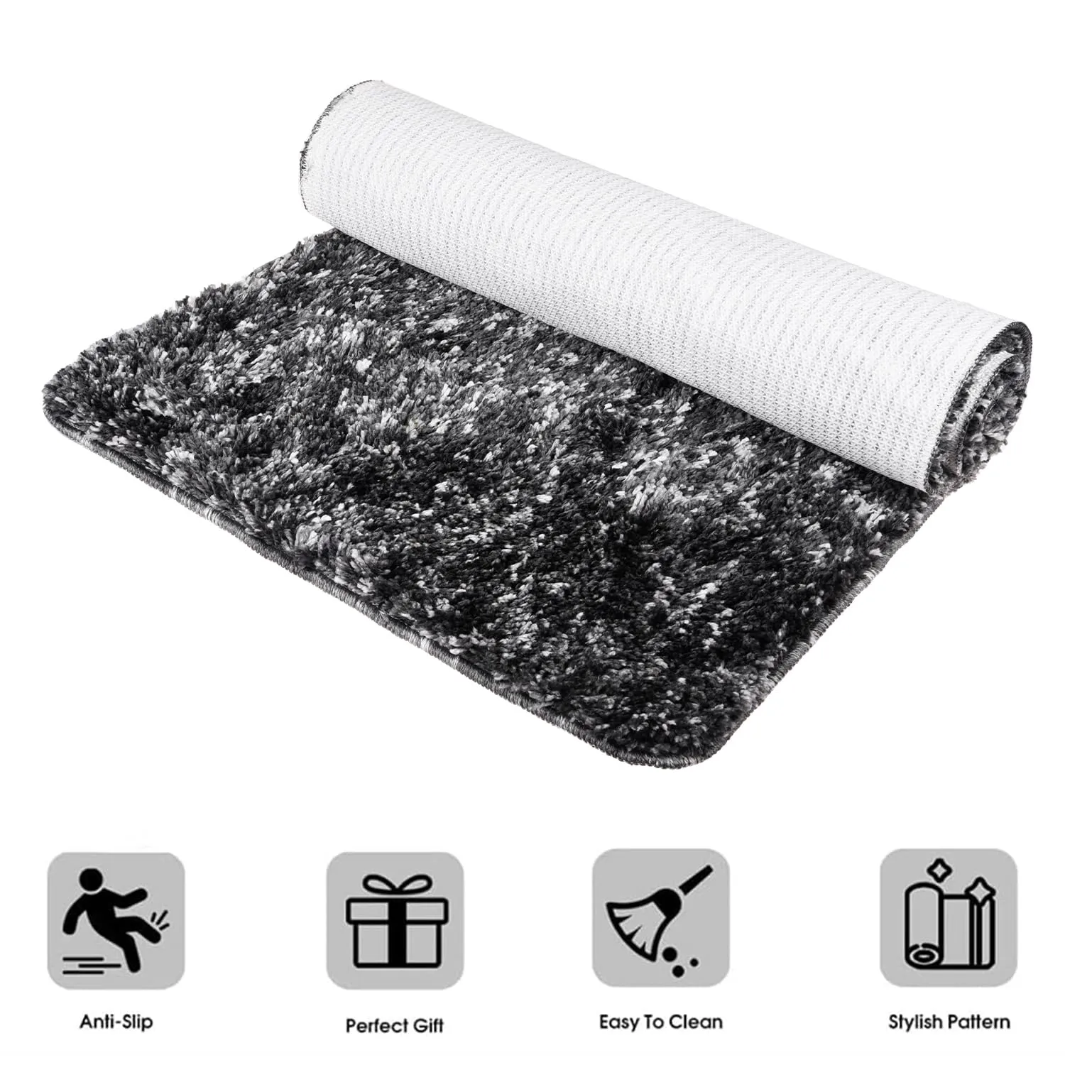 Kuber Industries Runner | Bedside Runner for Bedroom | Runner for Living Room | Lexus Home Decor Carpet Runner | Anti Skid Carpet Rug Mat | Kitchen Runner | 22x55 | Gray