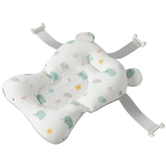 Little Angel Non-Slip Baby Bathtub Mat - Elephant (White)