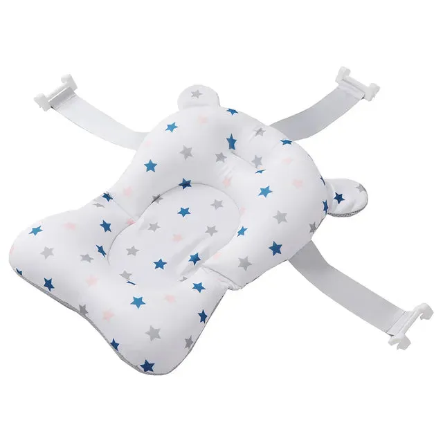 Little Angel Non-Slip Baby Bathtub Mat - Star (Blue)