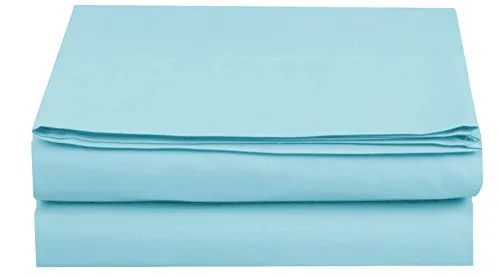 Luxury Flat Sheet on Amazon Elegant Comfort Wrinkle-Free 1500 Premier Hotel Quality 1-Piece Flat Sheet, King Size, Aqua