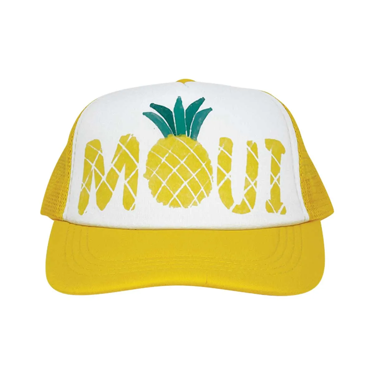 Maui Pineapple Typography Keiki Trucker Hat