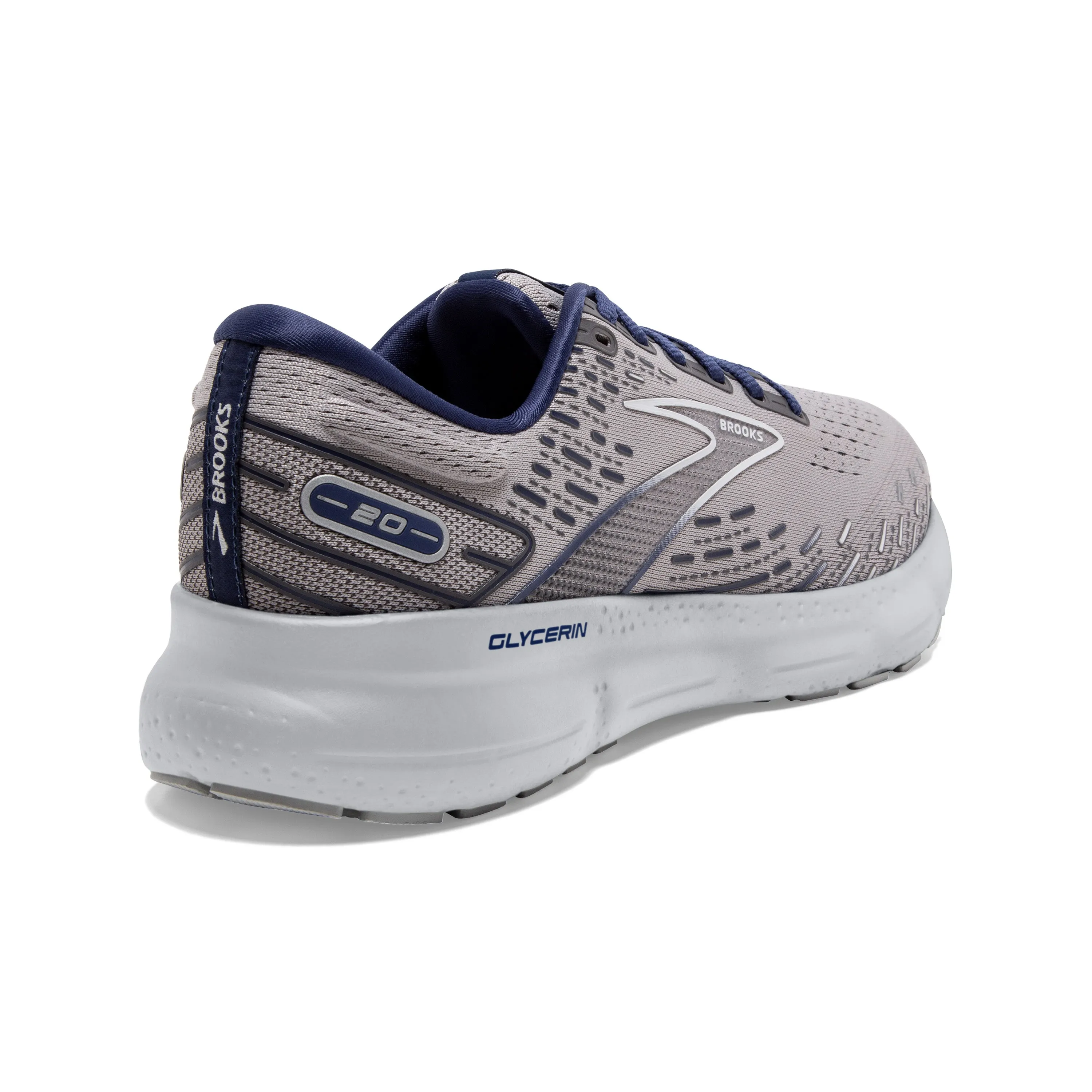 Men's Brooks Glycerin 20 Color: Alloy/Grey/Blue Depths