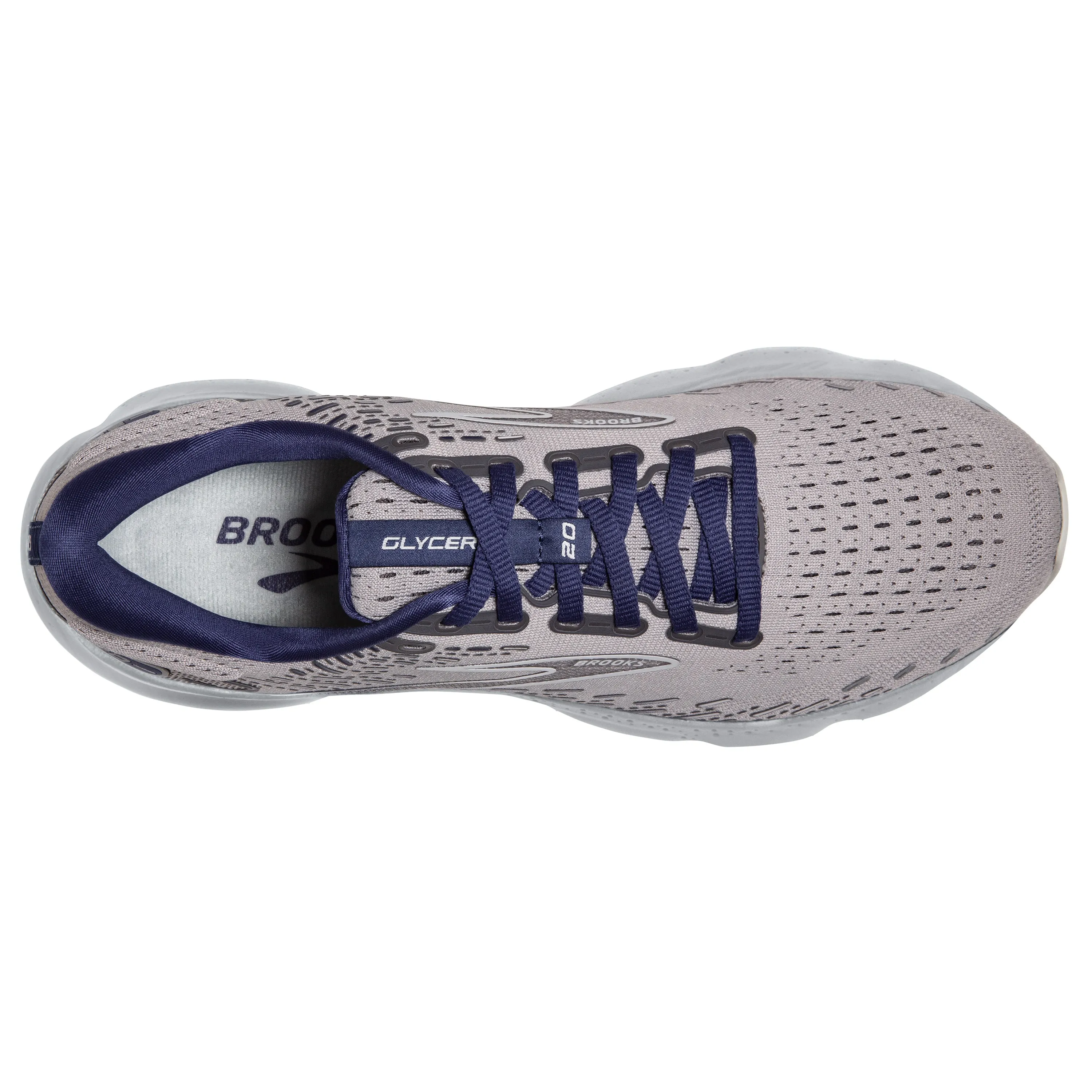 Men's Brooks Glycerin 20 Color: Alloy/Grey/Blue Depths