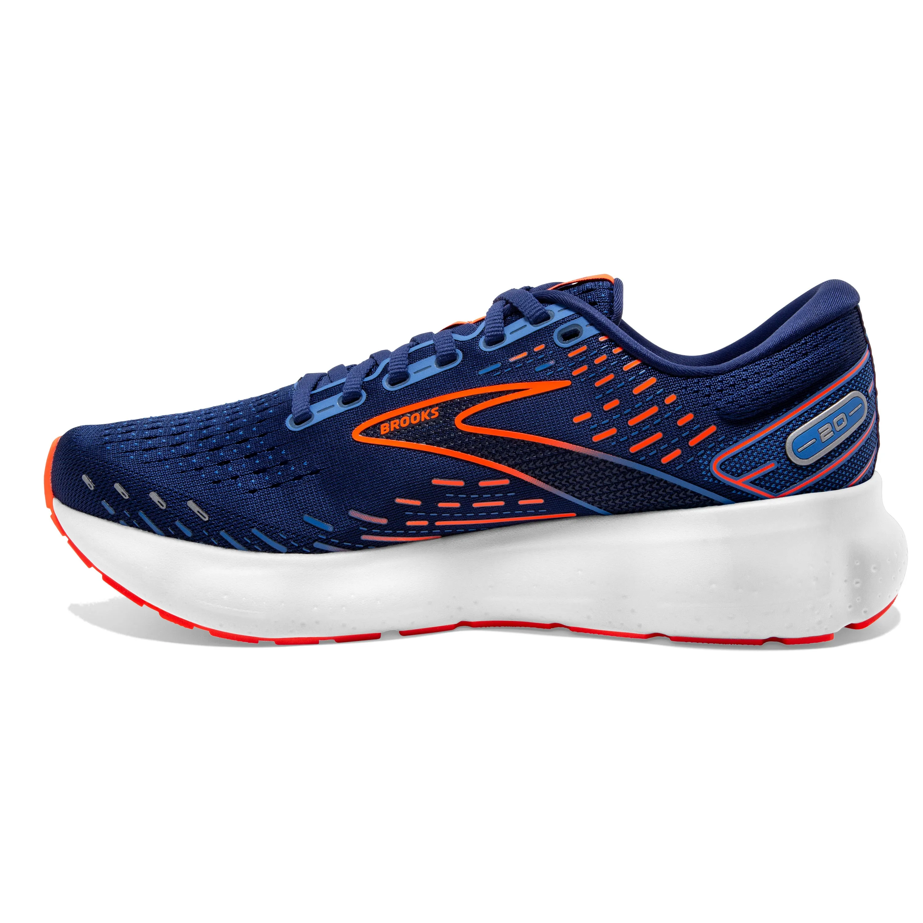 Men's Brooks Glycerin 20 Color:  Blue Depths/Palace Blue/Orange (WIDE WIDTH)