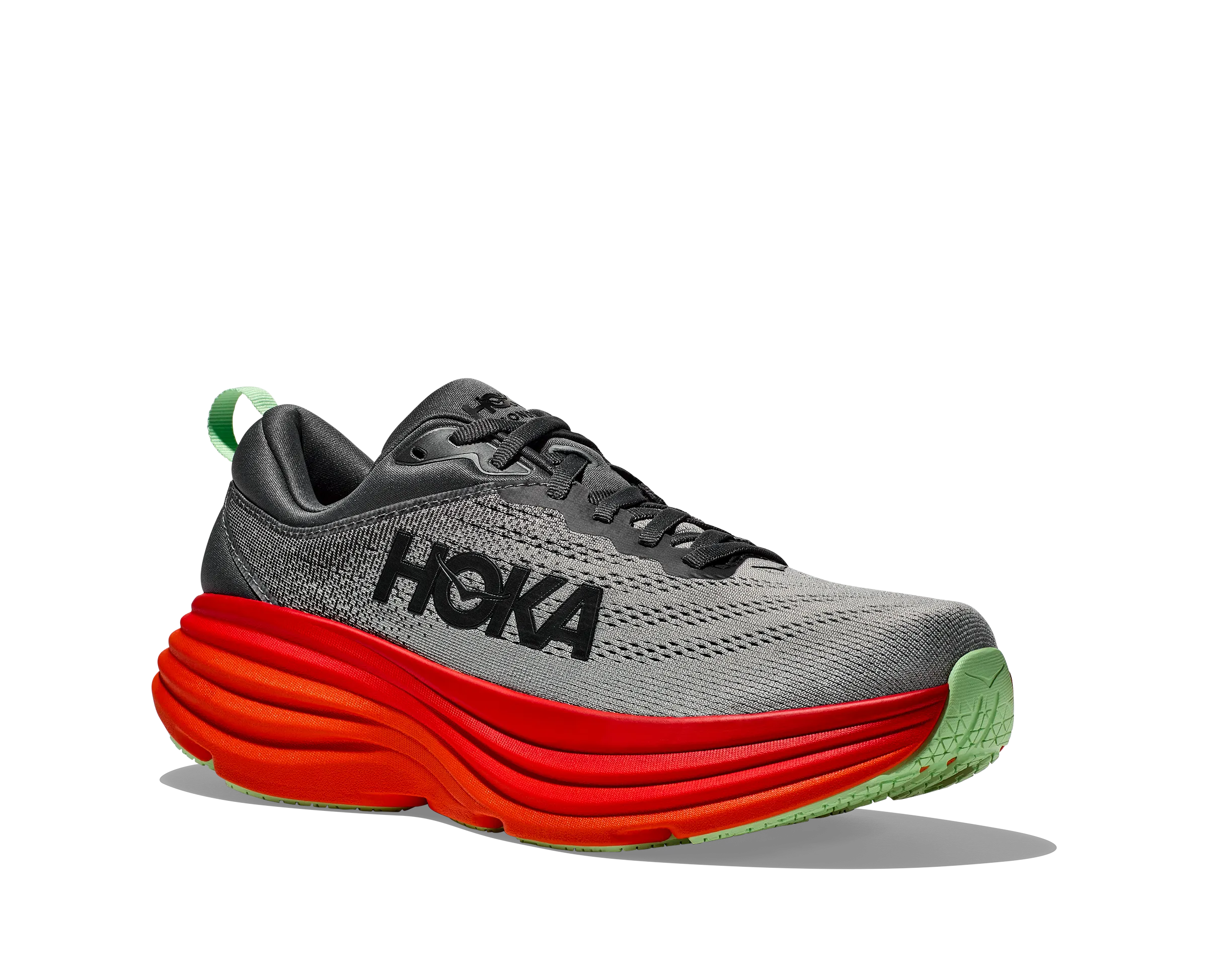 Men's Hoka Bondi 8 Color: Castlerock / Flame