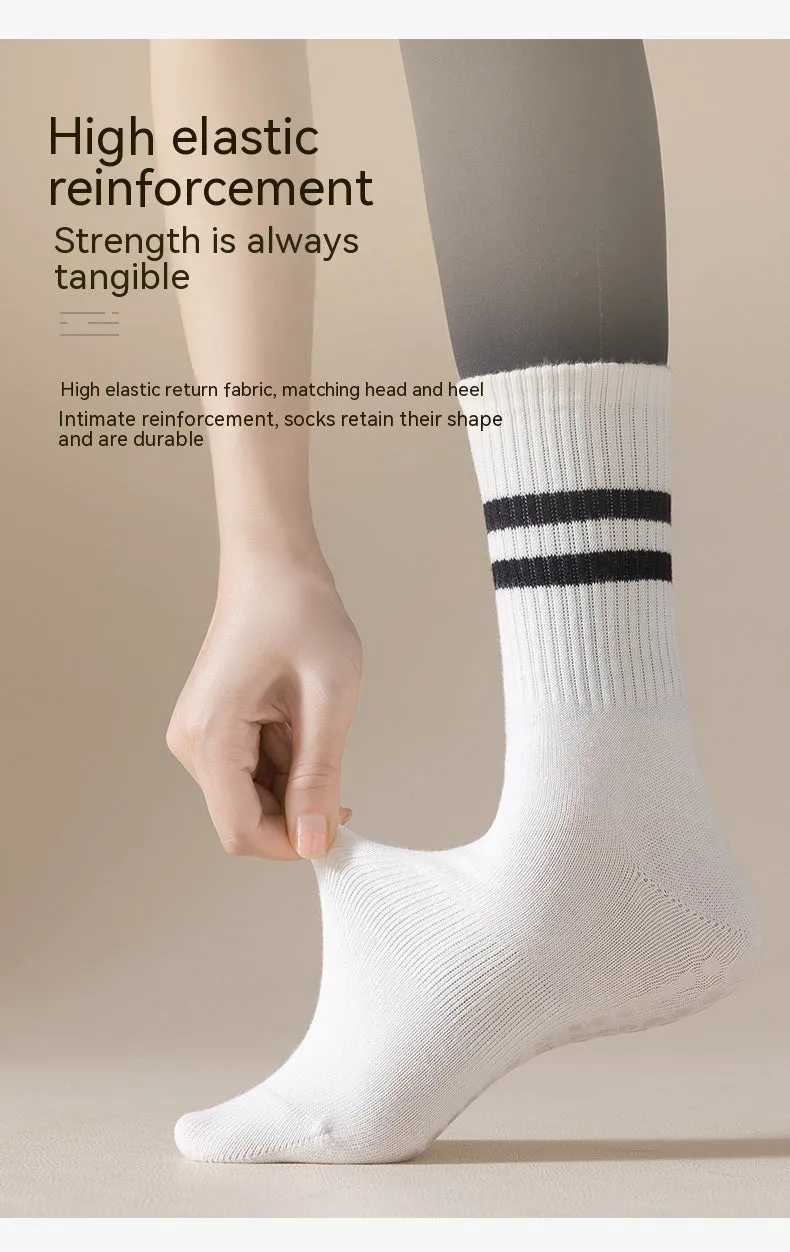 Mid-calf Stink Prevention Hosiery Non-slip Silicone Indoor