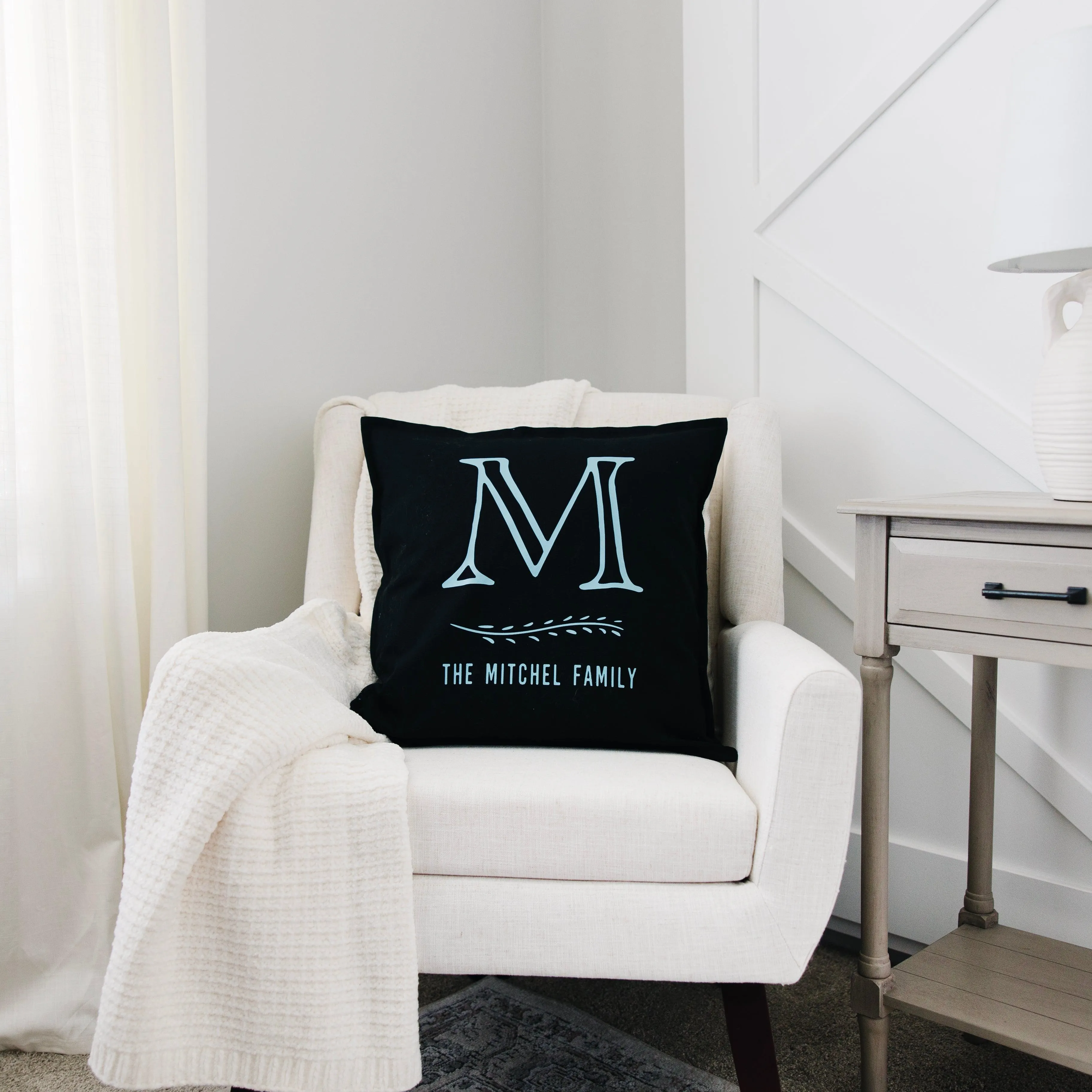 Monogram Colorful Throw Pillow Covers