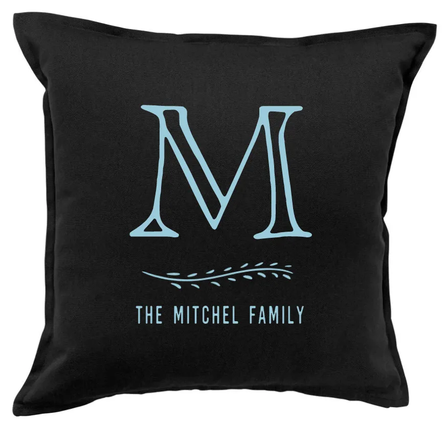 Monogram Colorful Throw Pillow Covers