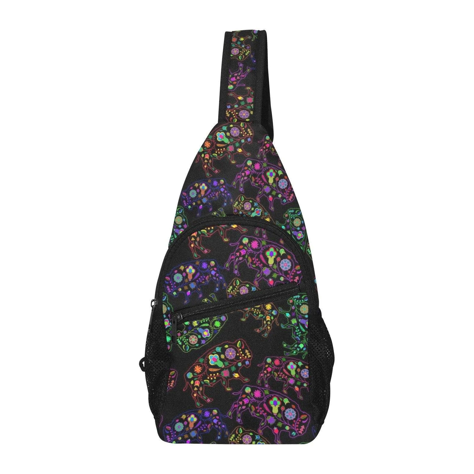 Neon Floral Buffalos Chest Bag