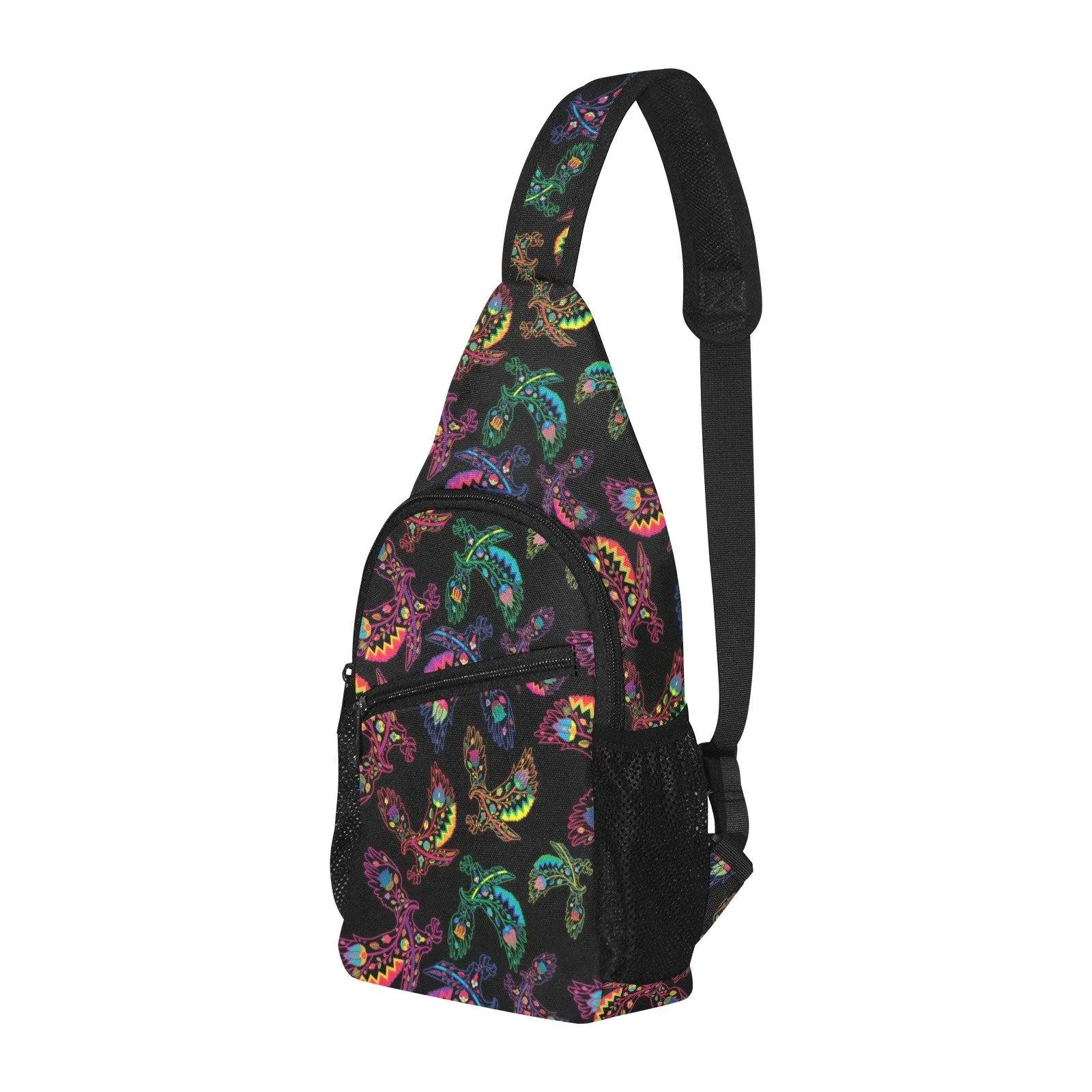 Neon Floral Eagles Chest Bag