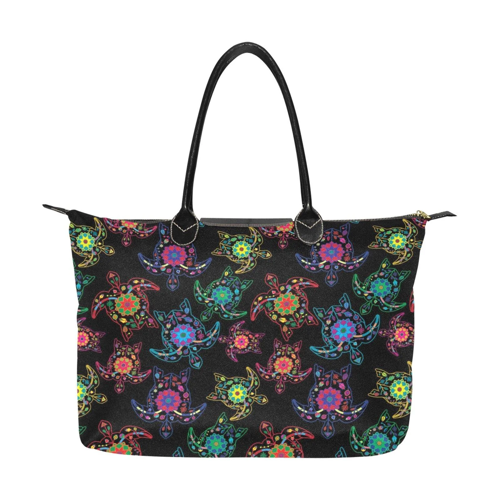 Neon Floral Turtle Single-Shoulder Lady Handbag