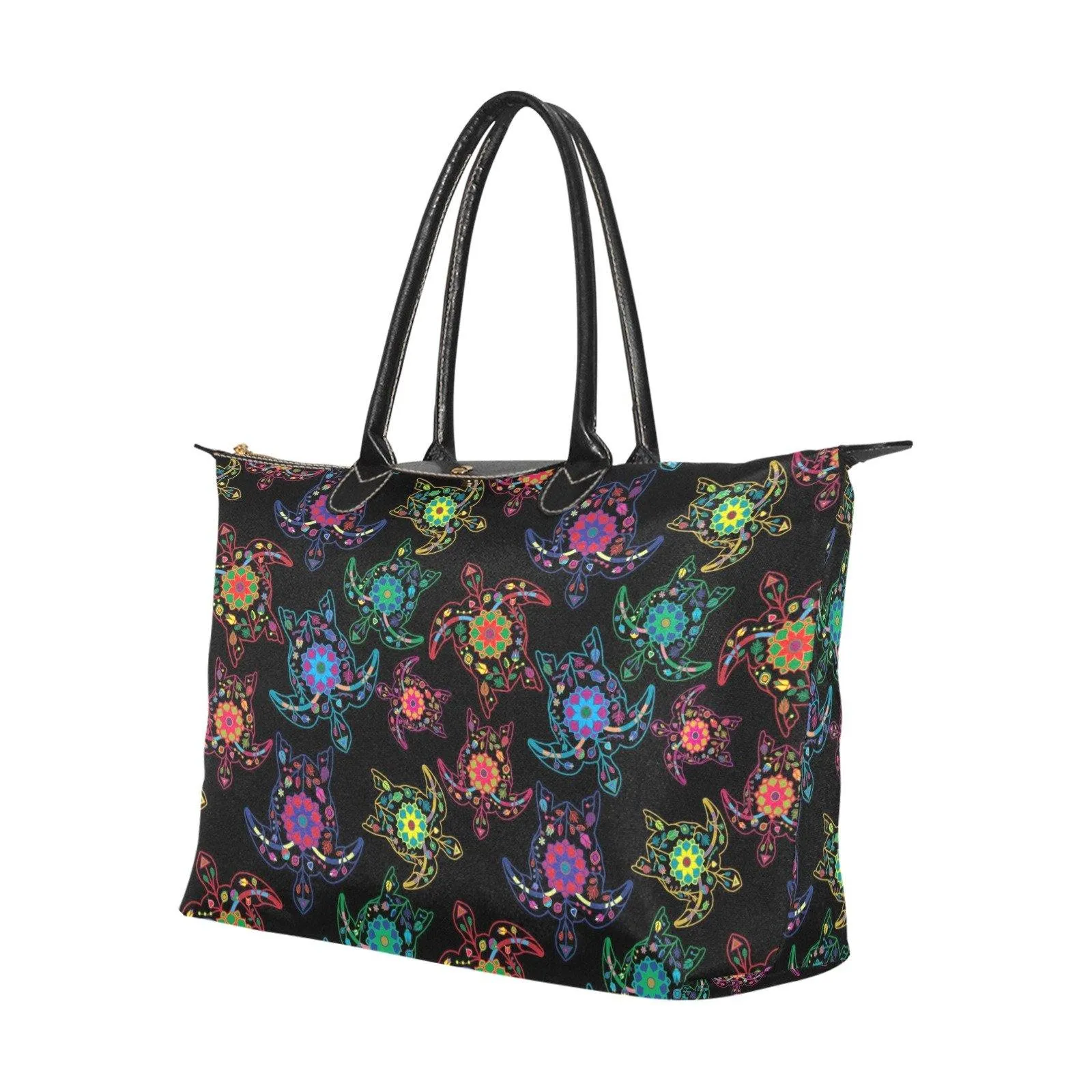 Neon Floral Turtle Single-Shoulder Lady Handbag