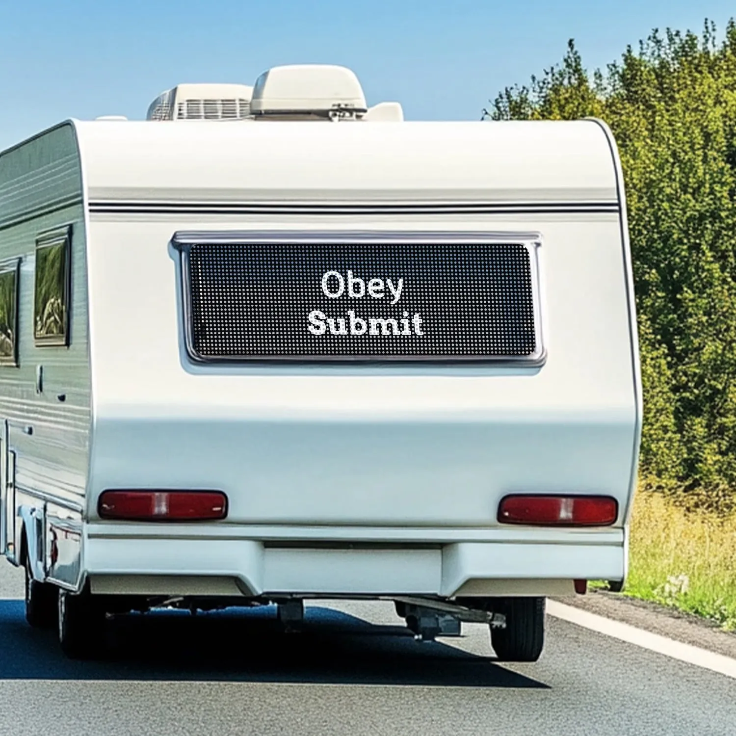 Obey and Submit - Rear Window Decal