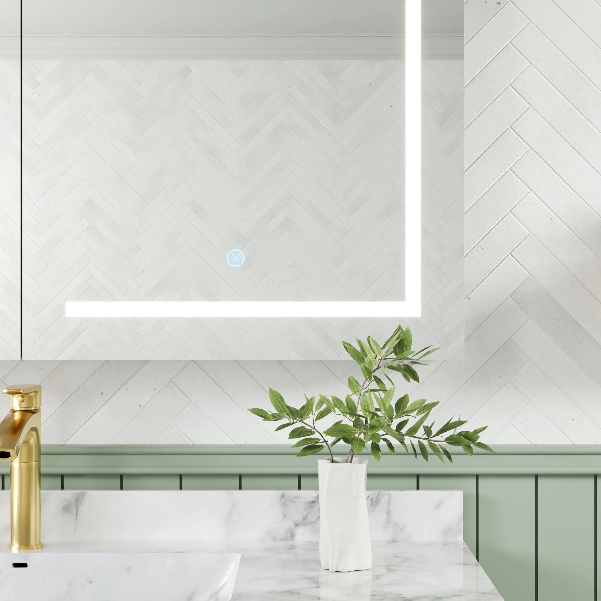 Rectangular Bathroom Vanity Mirrors, The Three-Colored Light