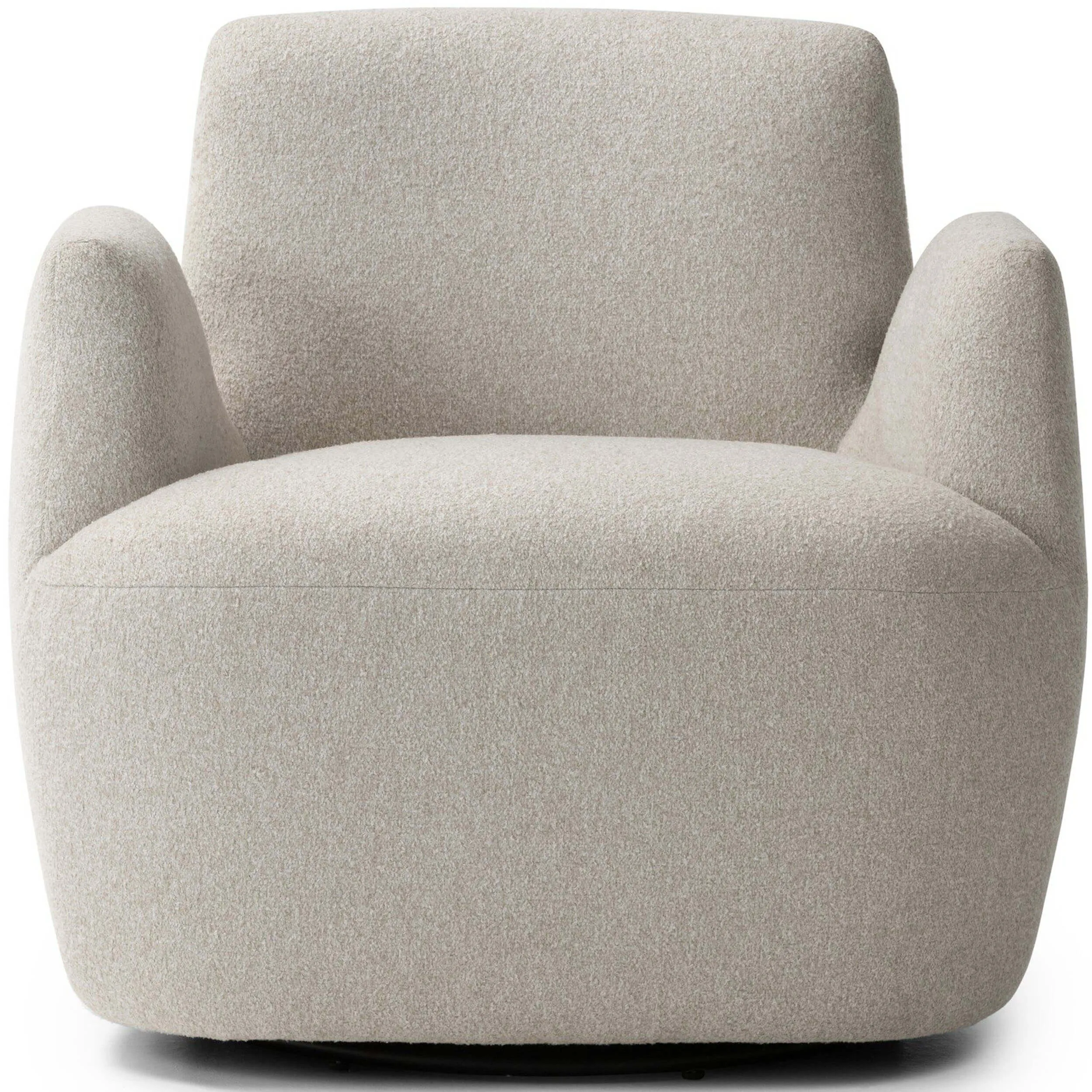 Reed Swivel Chair, Crete Pebble